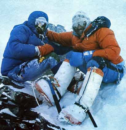
Lhotse Shar First Ascent - Josef Rakoncaj on Lhotse Shar Summit May 21, 1984 - Zabudnina Everest book
